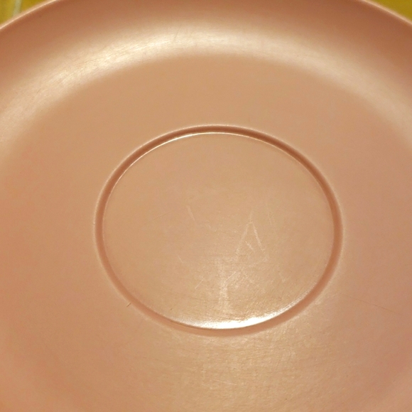 WINDSOR Melmac Vintage 50s Dessert Plate / Saucer / Coffee Cup in Pink MCM - Picture 10 of 11